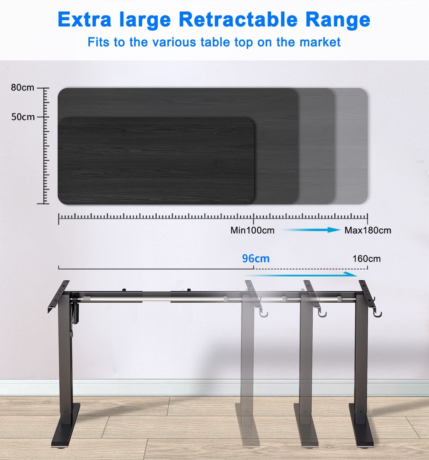 - MAIDeSITe Height Adjustable Electric Standing Desk Frame | Heavy Duty Steel Stand up Desk -