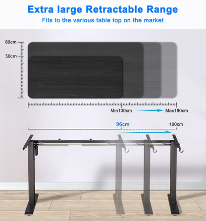 - MAIDeSITe Height Adjustable Electric Standing Desk Frame | Heavy Duty Steel Stand up Desk -