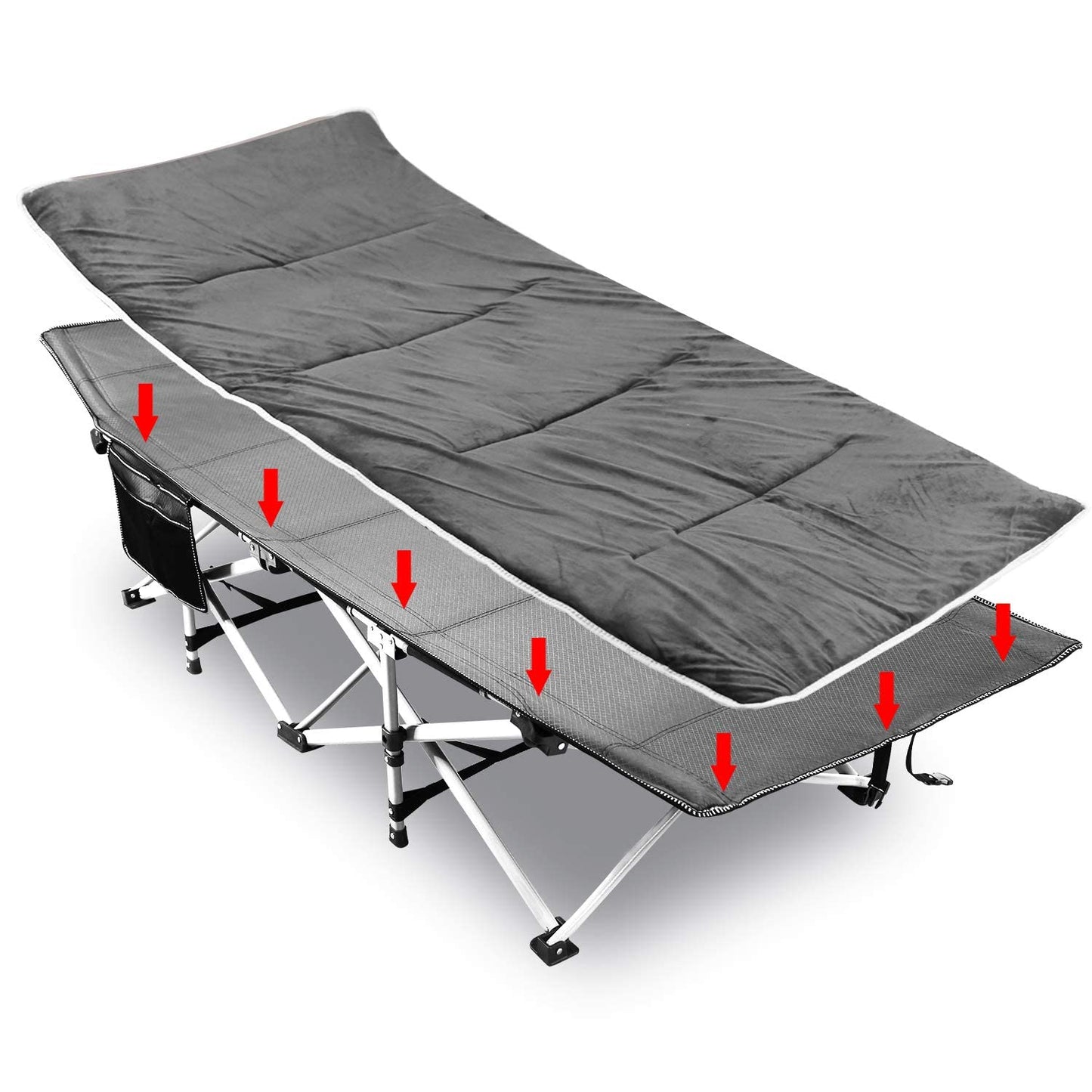 - REDCAMP Folding Camping Bed | Heavy Duty Sturdy Camp Bed with Mattress -