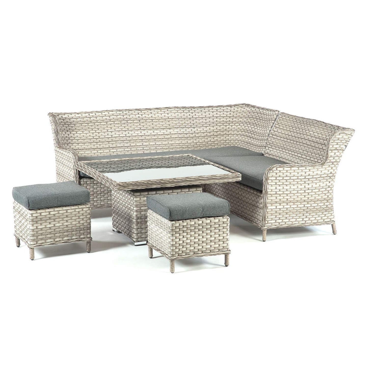 - SunTime Callisto | 7 Seater Garden Patio Rattan Corner Sofa Furniture Set -