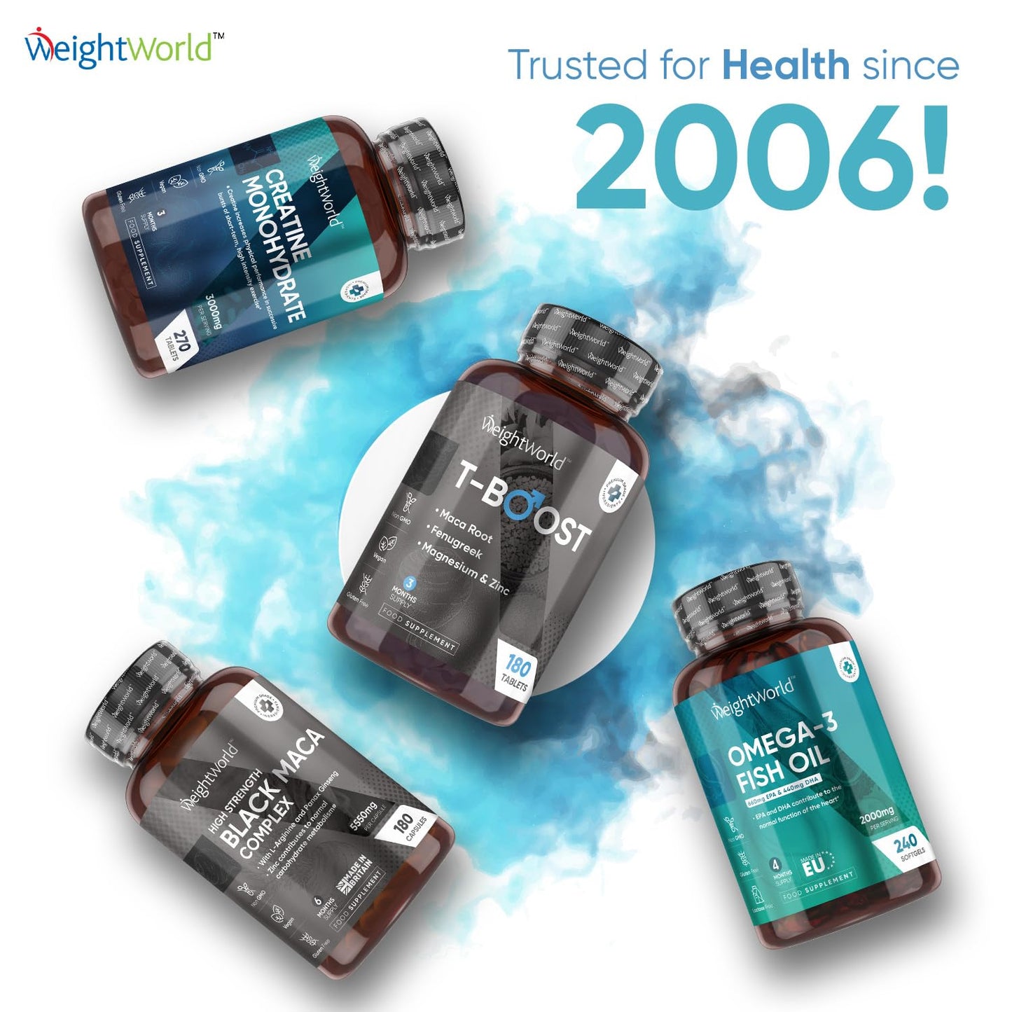 - Testosterone Supplements for Men | 180 Vegan Tablets -