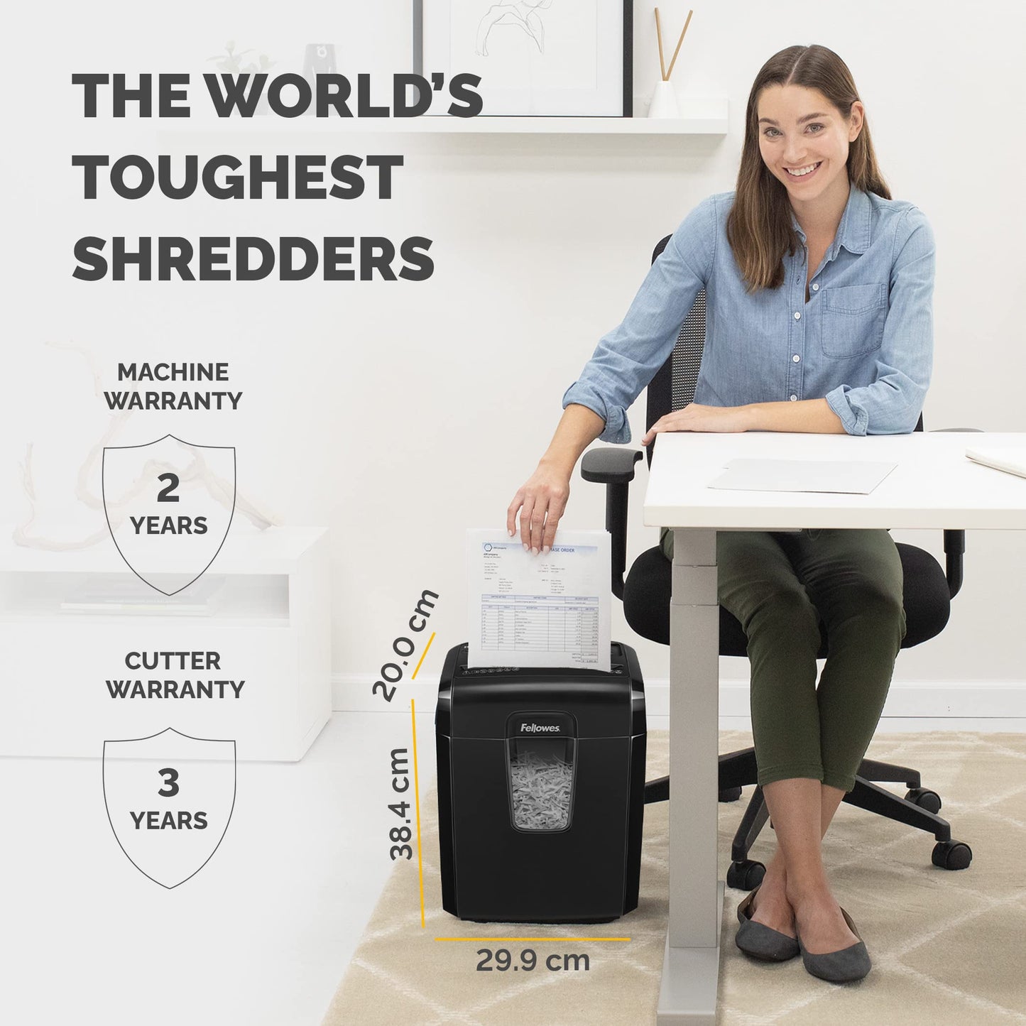 - Fellowes Paper Shredder for Home Office Use | 8 Sheet Cross Cut Shredder -