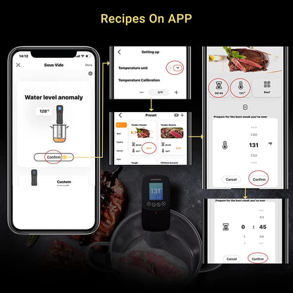- Inkbird ISV-100W Sous Vide WiFi Cooker Immersion Circulator | Temperature Time and Touch Control Sous Vide Machine 1000 Watts -