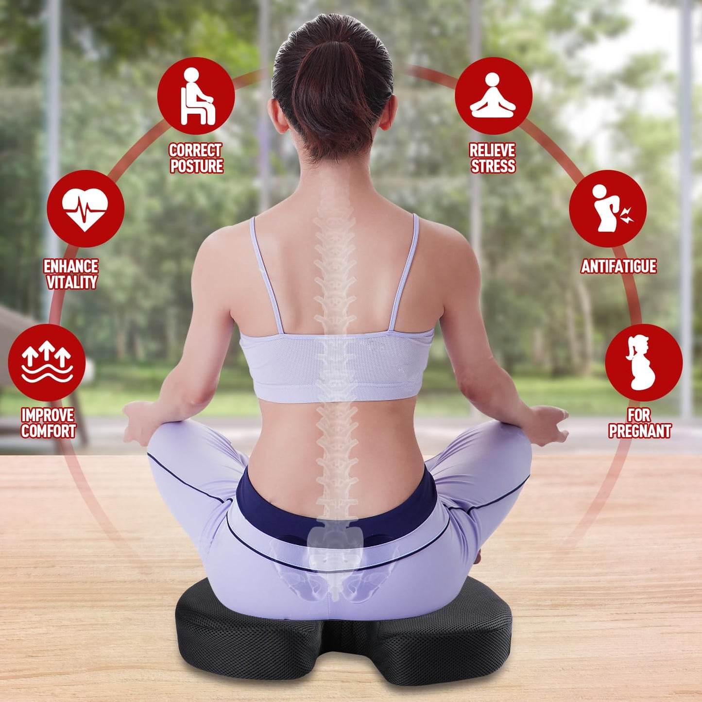 - RaMokey Seat Cushion | Office Chair Memory Foam | Coccyx Pain Relief Cushion Pillow -