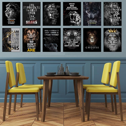 - JoOcLa Motivational Lion Wall Art Canvas | Inspirational Poster Decor -