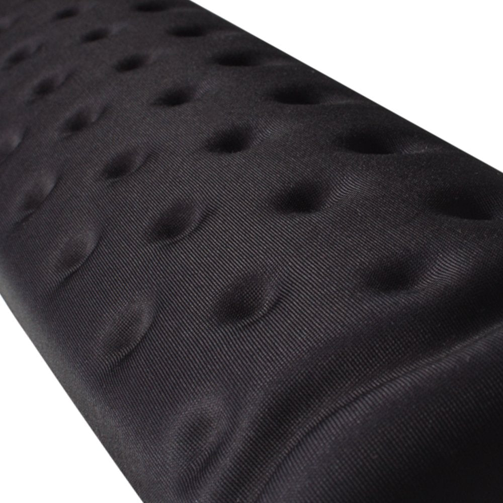 BRILA Memory Foam Mouse & Keyboard Wrist Rest Support Pad Cushion Set for Computer, Laptop, Office Work, PC Gaming - Massage Holes Design (Black Bundle)
