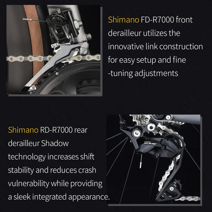 - SAVADECK Carbon Road Bike |T800 Carbon Fiber Frame | 700C Racing Bicycle -