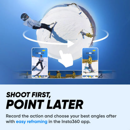 - Insta360 X3 Snow Bundle | Waterproof 360 Action Camera with 1/2" 48MP Sensors -