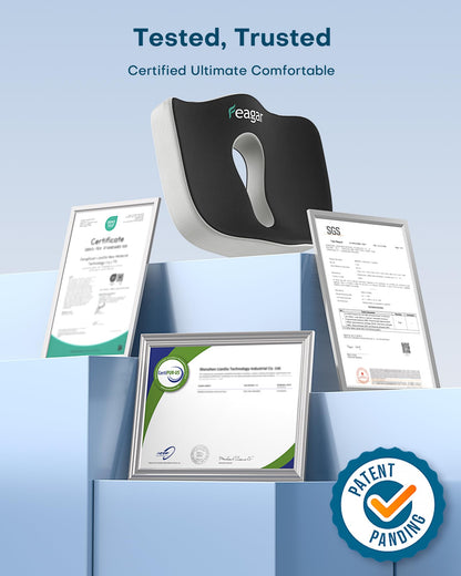 - Feagar Seat Cushion for Coccyx Sciatica Hemorrhoid Tailbone Back Pain Relief -