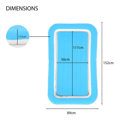 Avenli 85410 Kids Airbed/Single Size Flocked Air Mattress/Blue Coloured / 152cm x 89cm x 17.5cm