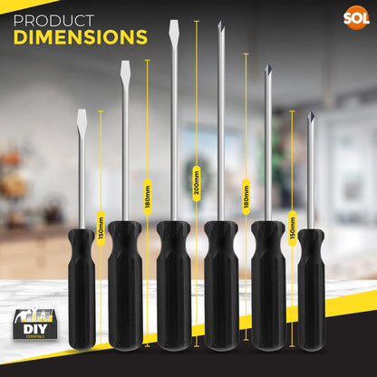 6pk Phillips Screwdriver Set | 3.4mm, 4.5mm Non-Slip Grip Screwdrivers, Electrical Screwdriver Sets, Electricians Screwdriver Set Electrician Tools, Philips Screwdriver, Screw Driver Set