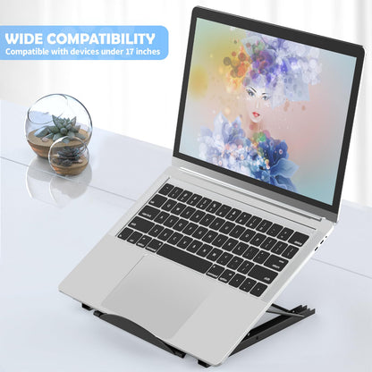 - Jumkeet Laptop Stand | Foldable Portable Ventilated Desktop Laptop Holder -