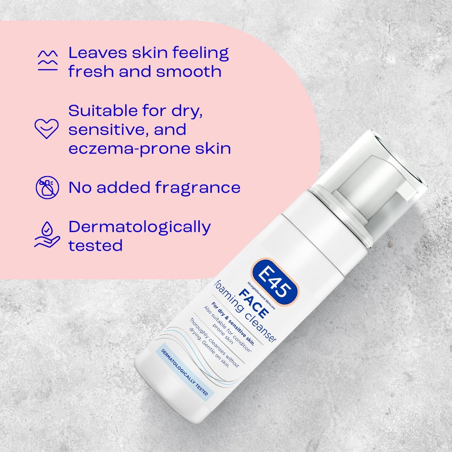 - E45 Face Wash Foaming Cleanser | Daily Face Cleanser For Dry and Sensitive Skin –