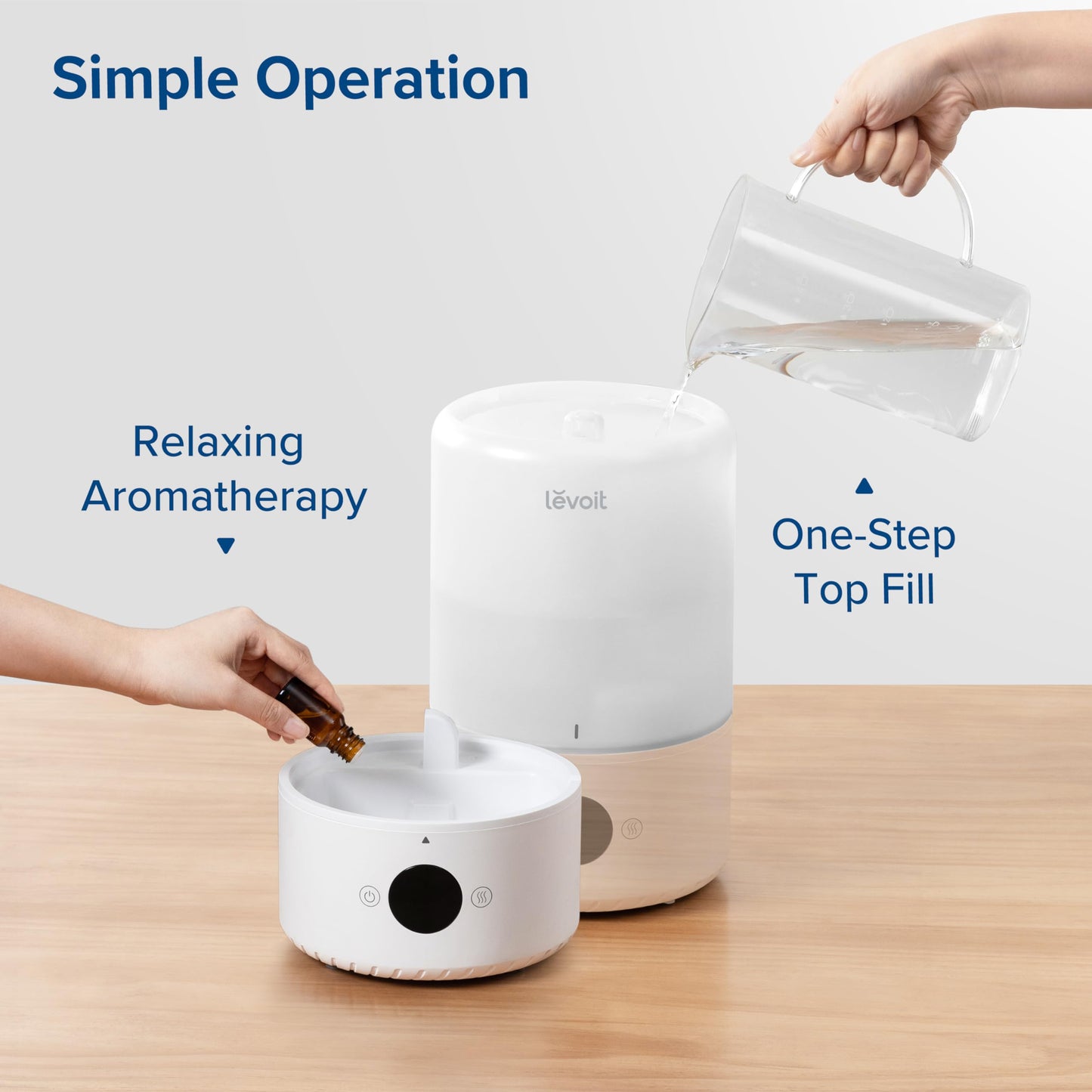 - LEVOIT Humidifiers for Bedroom | 3L | Top-Fill Cool Humidifier -