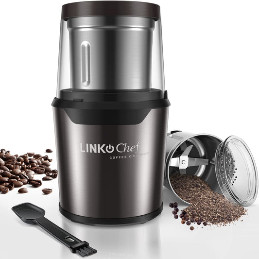 - LINKchef Coffee Grinder Electric and Spice Grinder | Herb Grinder | Coffee Bean Grinder -