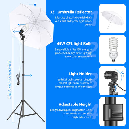 - NEEWER Photography Lighting kit with Backdrops -
