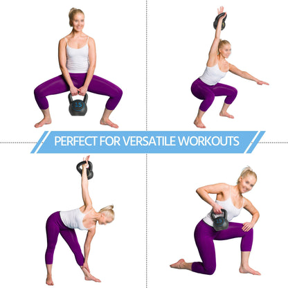 - Yaheetech Kettlebell Weight Set 3pcs (2.2kg,4.5kg,6.8kg) Black