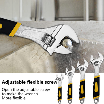 - WAIZHIUA 4Pcs Adjustable Spanner Set, 4 Sizes Adjustable Wrench Set