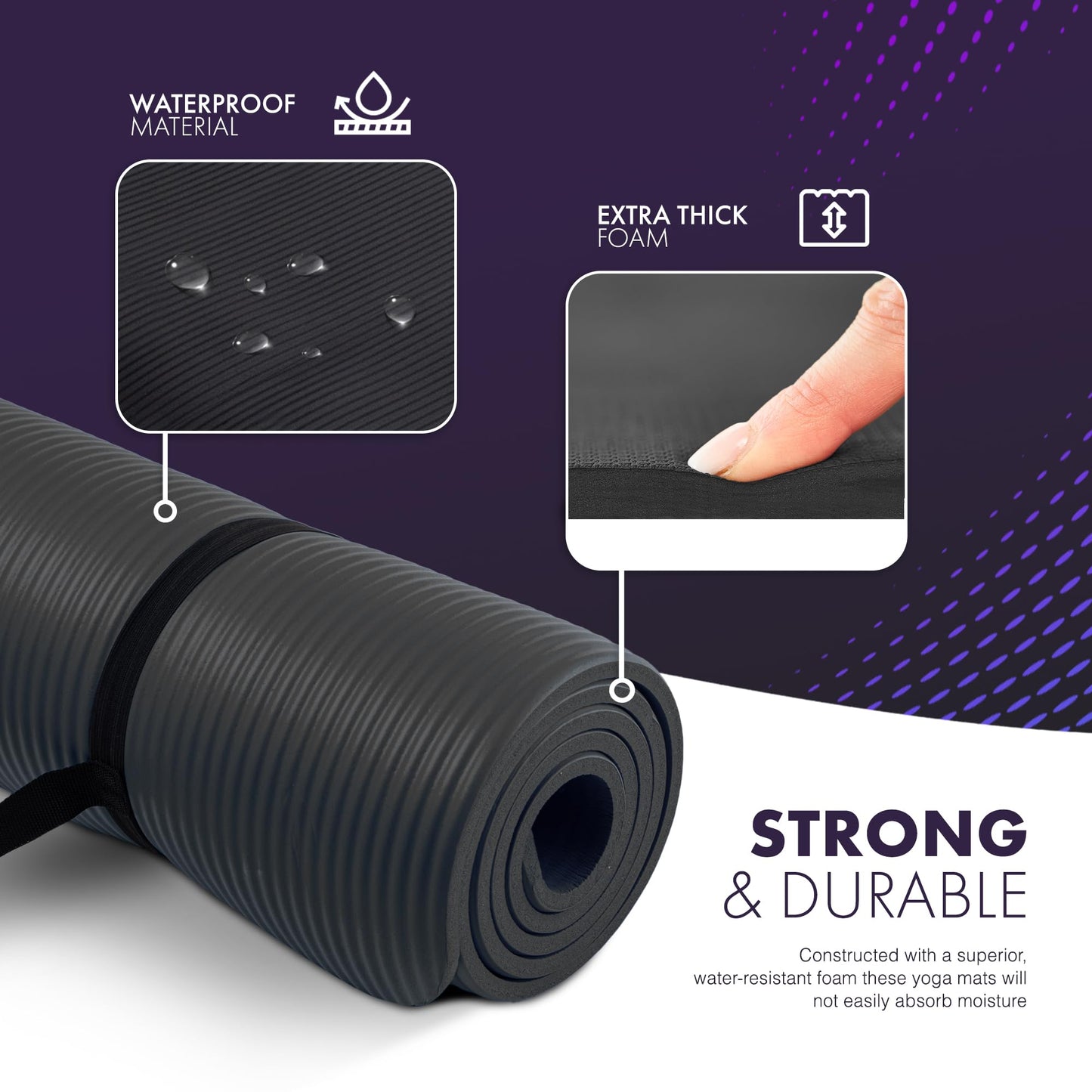- KAYMAN Exercise Yoga Mat | Non Slip | 183 x 60 cm | Best Training & Workout Mat for Yoga -