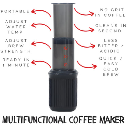 - Portable Travel Coffee Press | Hand Press Coffee Pot Filter | Espresso Coffee Maker -