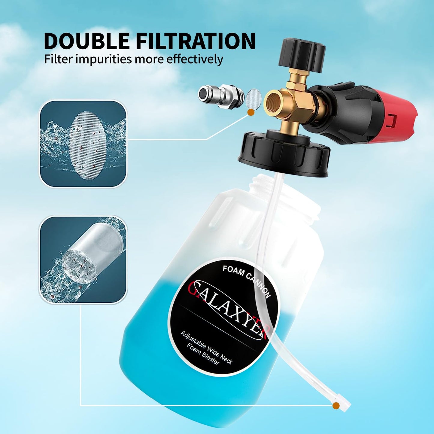 - GALAXYER Snow Foam Cannon | 1000ml Heavy Duty Snow Foam Gun Sprayer -