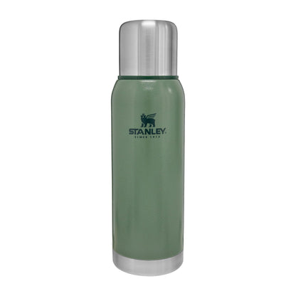 - Stanley Adventure Stainless Steel Thermos Flask | 1L | Keeps Cold or Hot For 24 Hours | Hammertone Green -