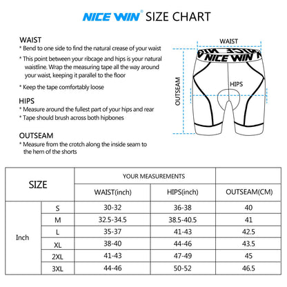 - NICEWIN Men’s Cycling Underwear | 3D Padded Compression Shorts -