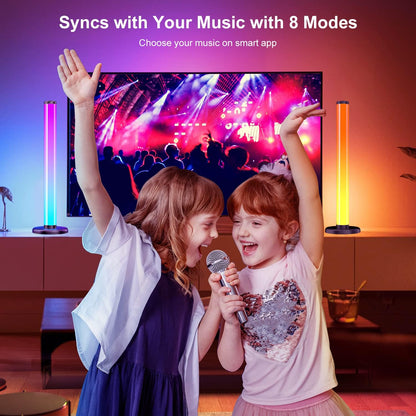 bedee Smart LED Light Bars, 360° Upgrade RGB Light Bars, Ambient Lighting with DIY/Music Sync/ 8 Scene Modes, Gaming Lights LED TV Backlight with App Control, Colour Changing Light Bars for Bedroom