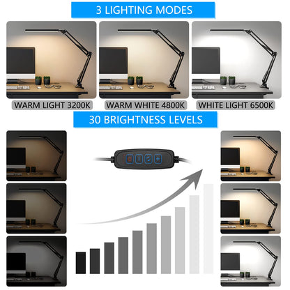 - SKYLEO LED Desk Lamp with Clamp | LED Desk Light for Office -