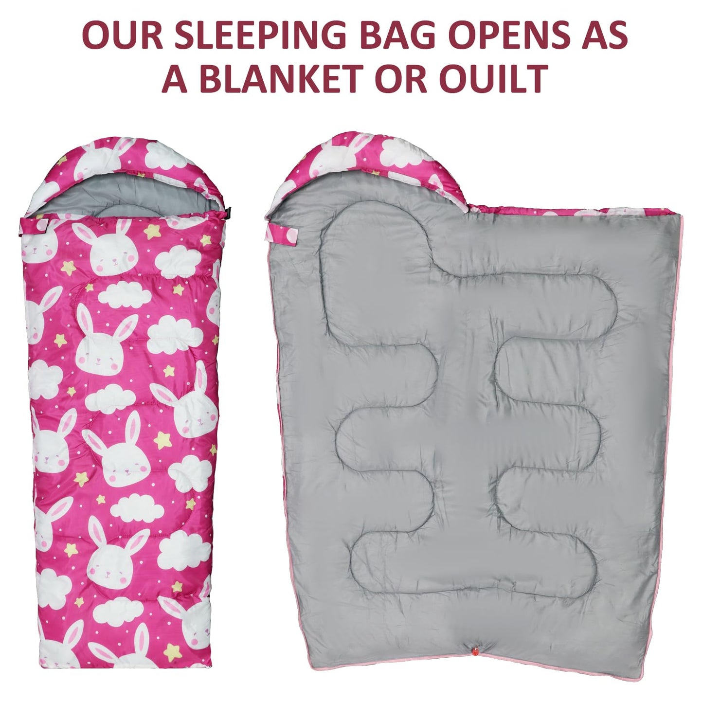 - Kids Sleeping Bags | Camping Sleeping Bags with Carry Bag -