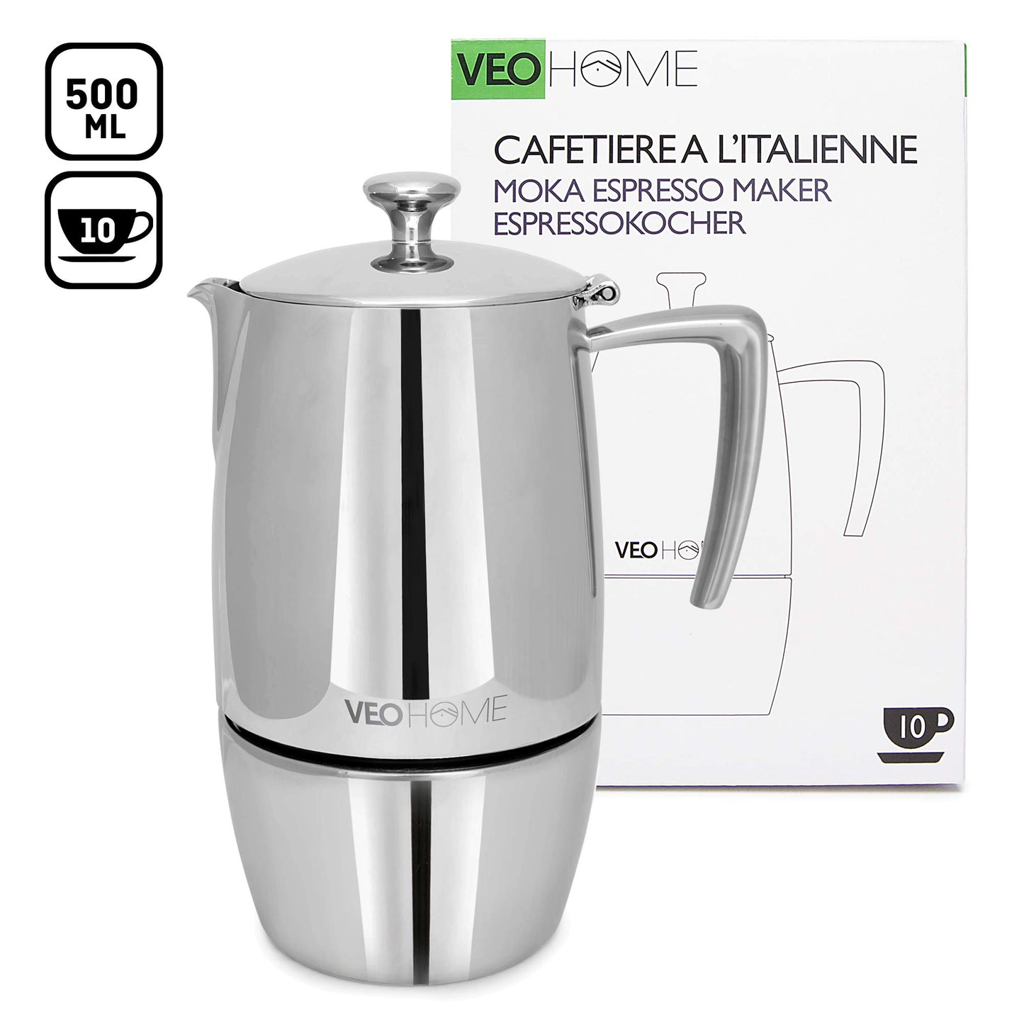 -  VeoHome Stovetop Espresso Coffee Maker -