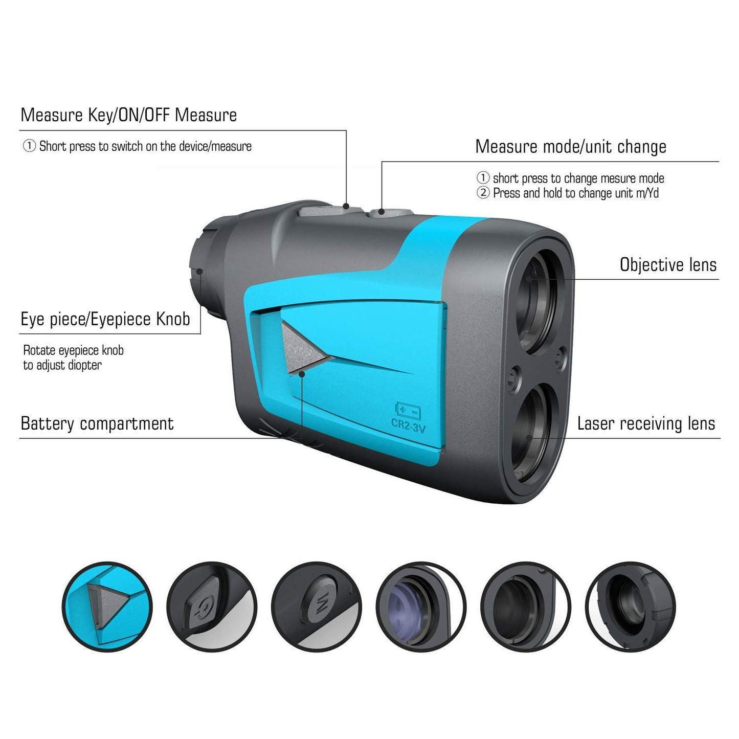 - Mileseey Professional Precision 660Yards Golf Range Finder | Slope Compensation -