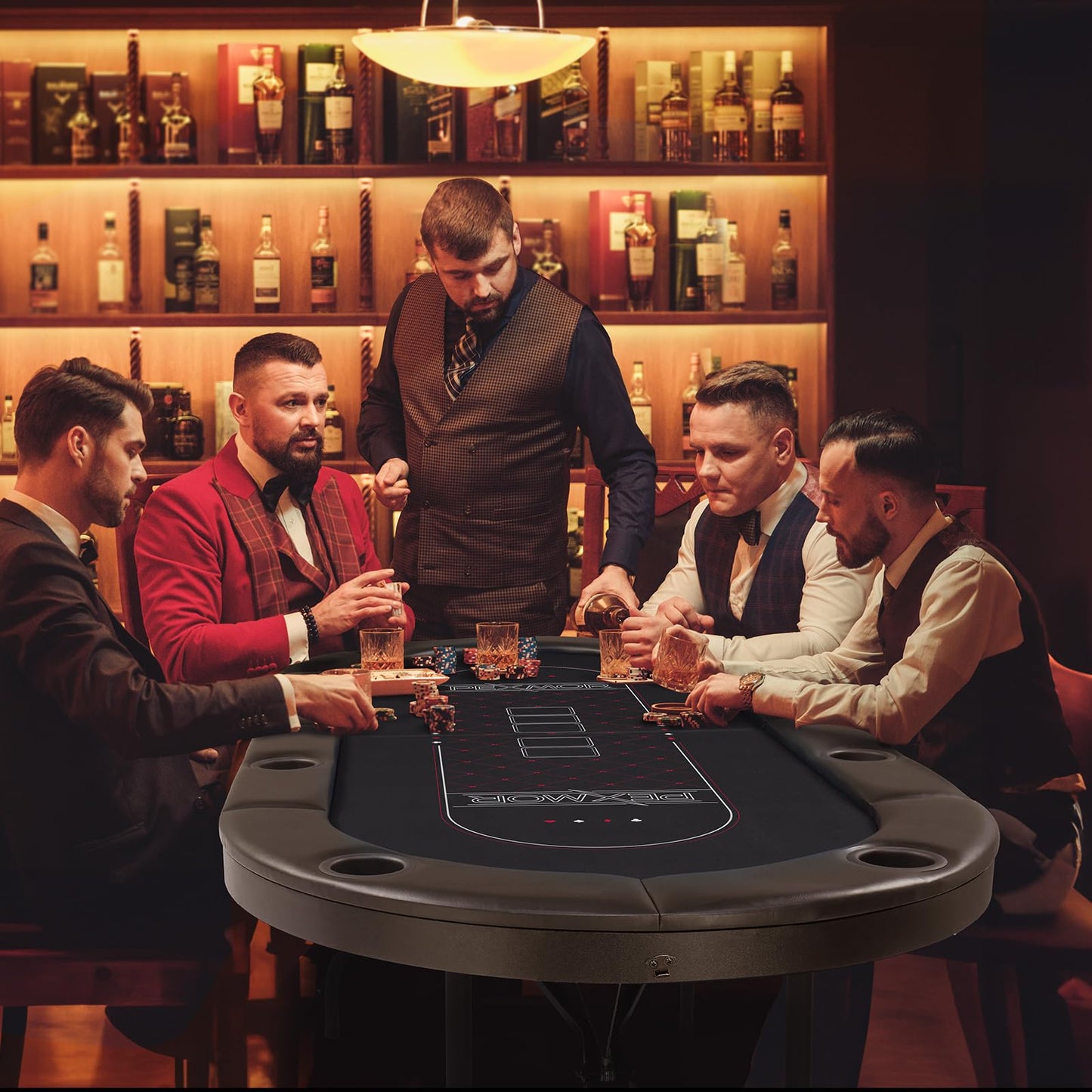 - PEXMOR Foldable 8 Player Poker Table | Folding Blackjack Casino Card Game Table -