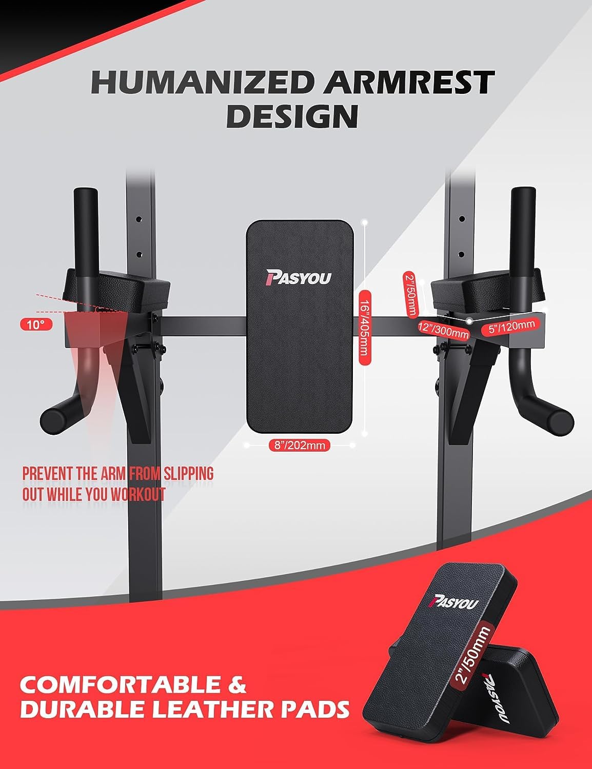 - PASYOU PU40 Power Tower | Adjustable Pull Up Bar Dip Station for Home Gym -
