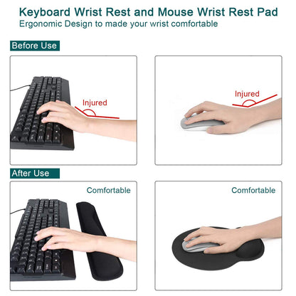 - Keyboard Wrist Support and Mouse Mat | Gel Gaming Keyboard and Mouse Wrist Rest Pad | Comfortable Ergonomic Wrist Support Mat -