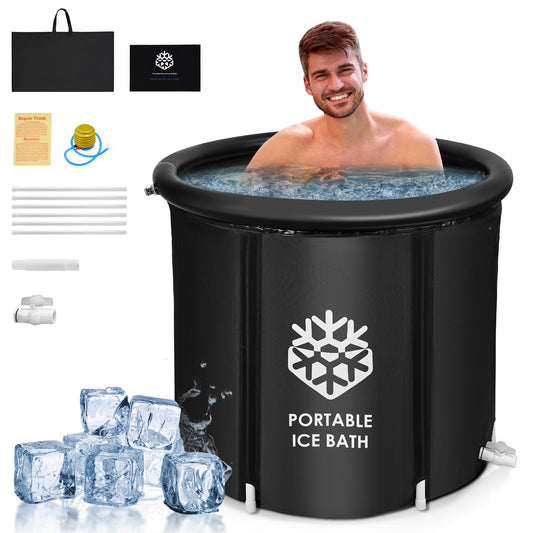 - Ice Bath Tub 376L Ice Bath Outdoor | High Capacity Cold Water Therapy Tub for Athletes | Durable Cold Plunge Pool | Portable and Insulated Cold Plunge Tub -