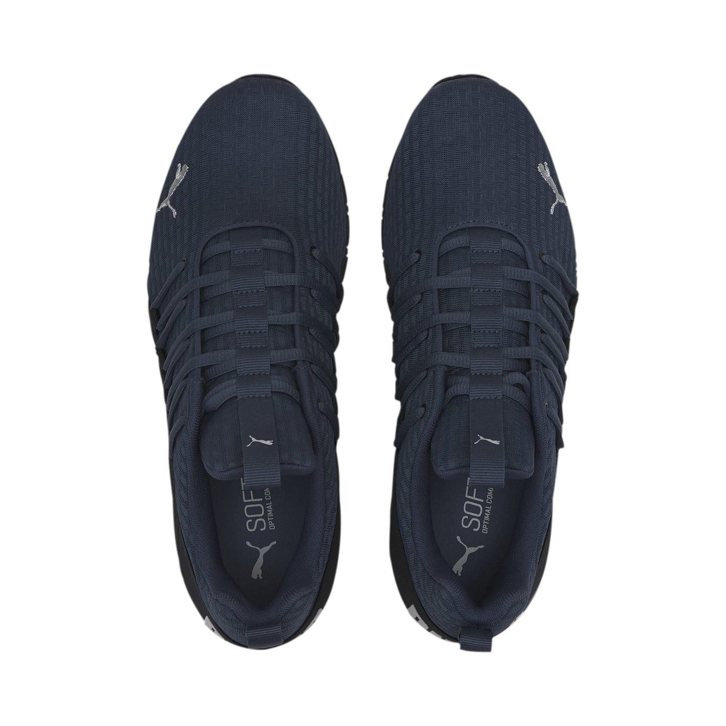 - PUMA | Mens Axelion Block Running Shoes | Dark Denim/Black/High Rise -