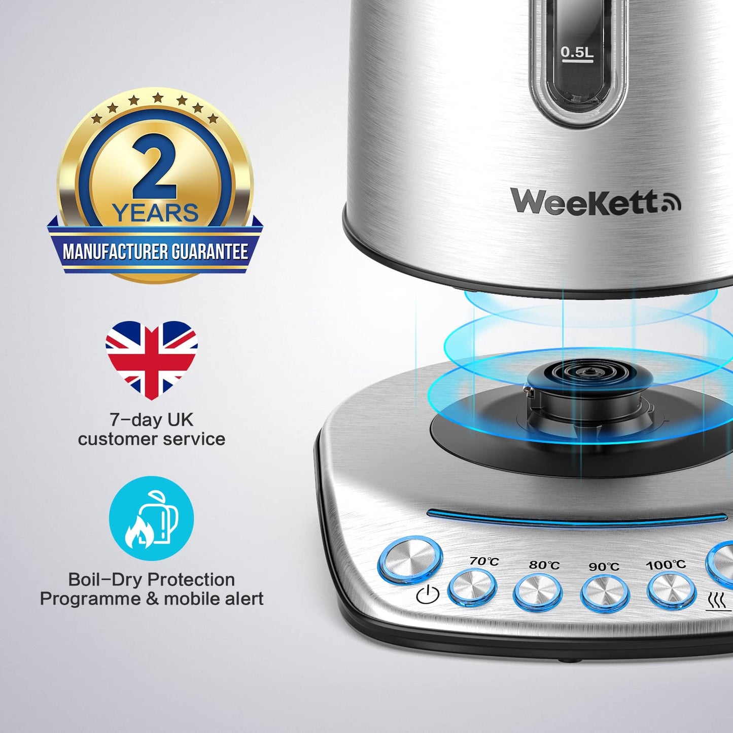 - Smart Kettle by WeeKett | Voice control with Amazon Alexa |Google & Siri -