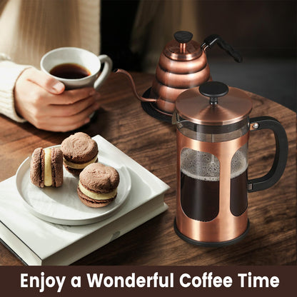 - KOOYAT Cafetiere French Press Coffee Maker | Capacity of 1000ml | 6 cup Large Coffee Press -