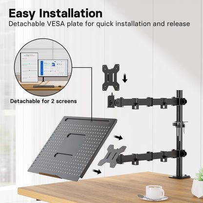 - Redbat Monitor and Laptop Stand | 13-32 inch LCD LED Screens | Adjustable Monitor Mount -