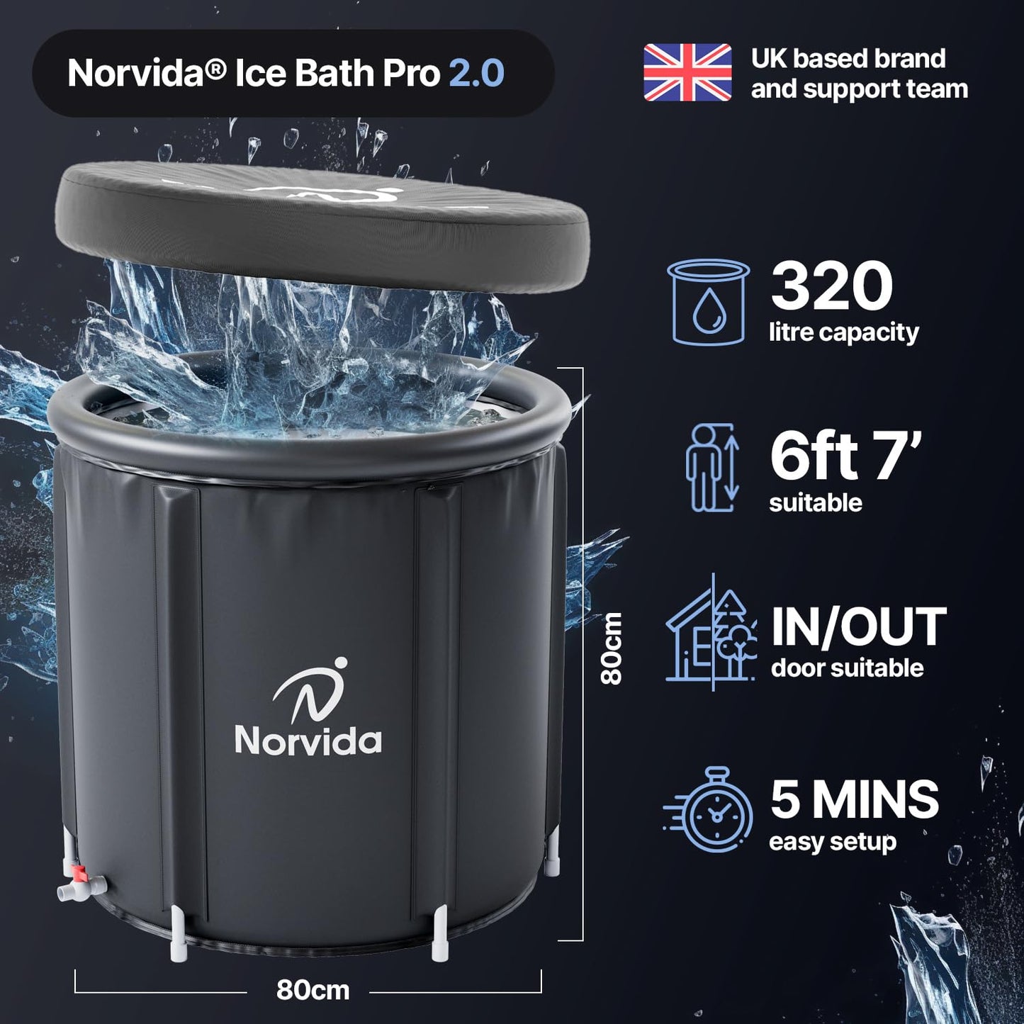 - Ice Bath Tub Outdoor | Large Cold Water Therapy Ice Recovery Pod -
