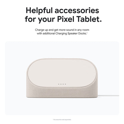 - Google Pixel Tablet with Charging Speaker Dock | (11 Inch Display, 128 GB Storage, Android, 8 GB RAM) | Porcelain -