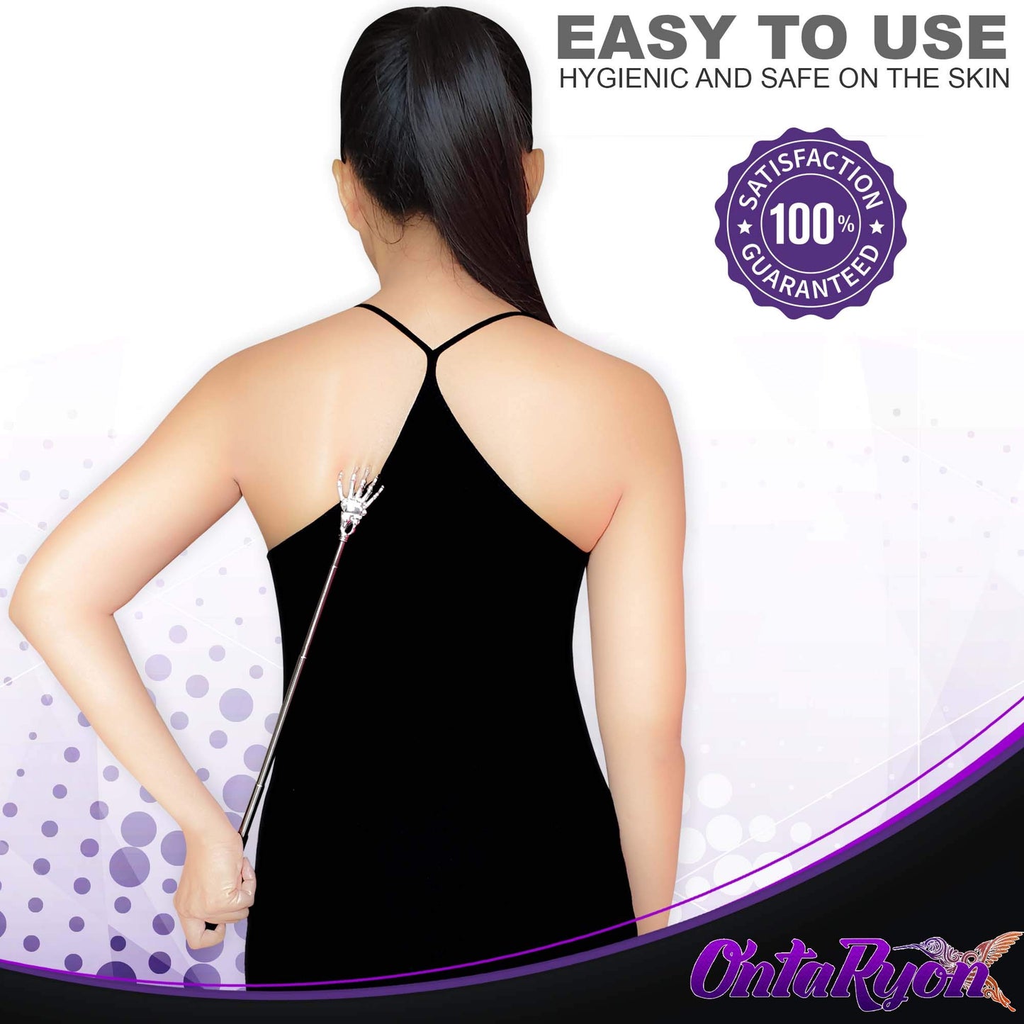 - OntaRyon Telescopic Back Scratcher | Novelty Gifts for Men & Women | Portable Handheld Massage Stick -