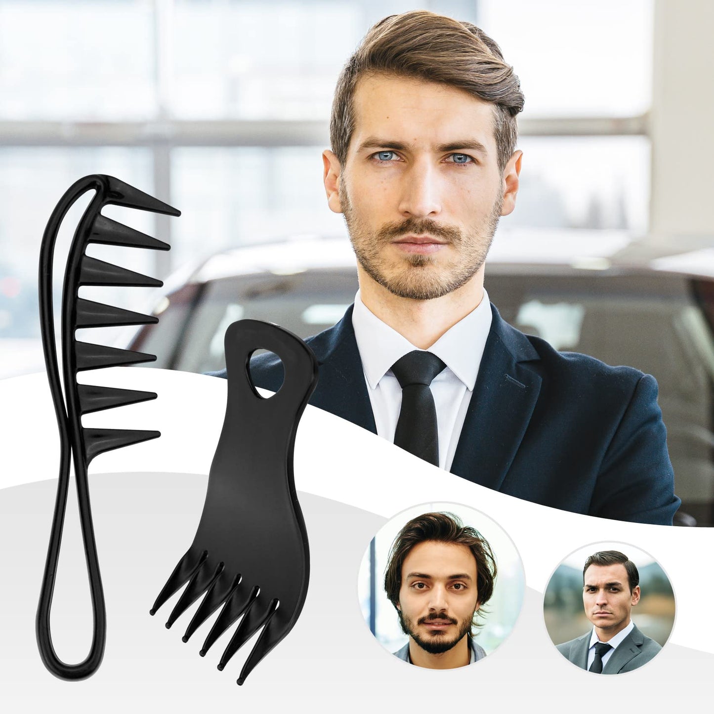 - Wide Tooth Combs, Hair Comb Set, Wet Shower Detangling Comb