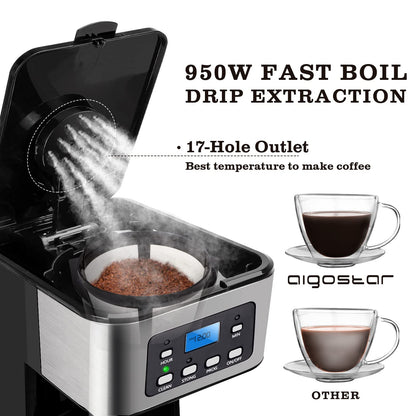 - Taylor Swoden Filter Coffee Machine | Drip Coffee Maker | Programmable 24hr Timer -