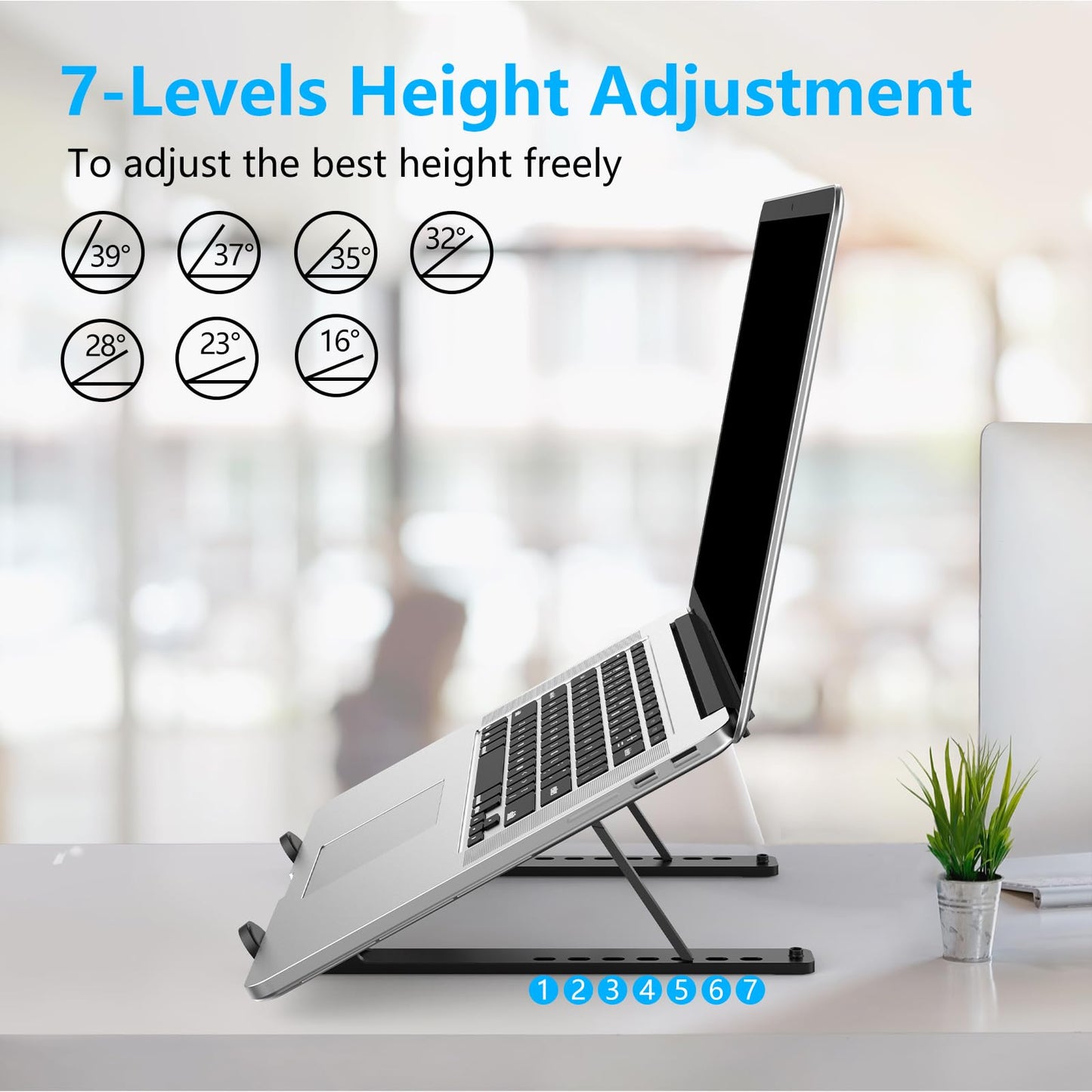 - Nayka Adjustable Laptop Stand | Portable Laptop Riser for Desk -
