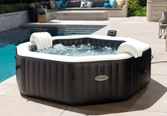 - Intex 86IN X86IN X28IN Purespa Jet And Bubble Deluxe Set | Inflated size: 218cm x 218cm x 71cm -