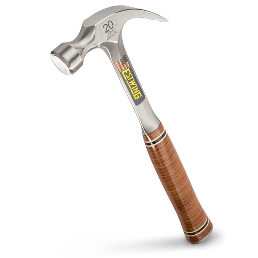 - Estwing E20C Curved Claw Hammer | Leather Grip | 20oz -