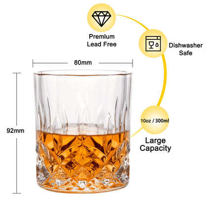 - Whisky glass, Set of 4 (2 Crystal Tumbler Glasses, 2 Large Ice Ball Moulds) in Gift Box