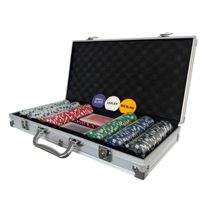 - Oypla Poker Set | 300 Piece Texas Hold Em Complete With Chips, Cards, Dice, And Casino Style Case -